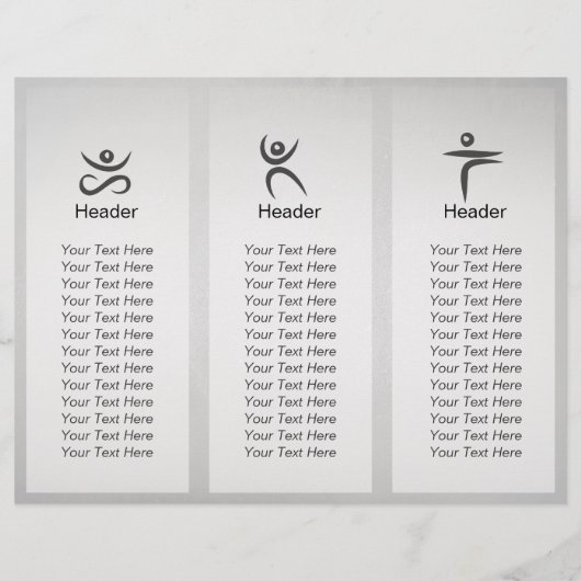 Yoga Studio Tri-Fold Brochure Lotus Floral Mandala (Dos)