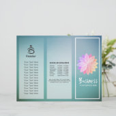 Yoga Studio Tri-Fold Brochure Lotus Floral Mandala (Debout devant)