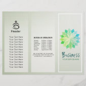 Yoga Studio Tri-Fold Brochure Lotus Floral Mandala (Devant)