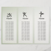 Yoga Studio Tri-Fold Brochure Lotus Floral Mandala (Dos)