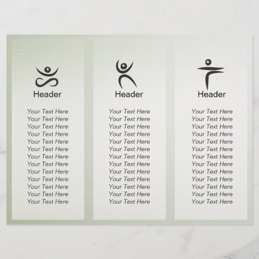 Yoga Studio Tri-Fold Brochure Lotus Floral Mandala (Dos)