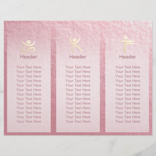 Yoga Studio Tri-Fold Brochure Lotus Floral Mandala (Dos)