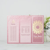 Yoga Studio Tri-Fold Brochure Lotus Floral Mandala (Debout devant)