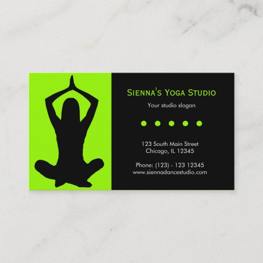 Yoga Studio Visitekaartje (Voorkant)