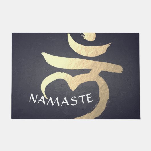 Yoga Studio Welcome Meditation Root Chakra Symbol Deurmat (Voorkant)