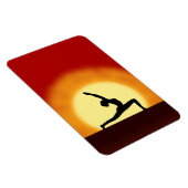 Yoga Sunrise Pose Shilhouette Large Flexi Magnets Magneet (Rechterzijde)