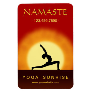 Yoga Sunrise Pose Yoga Studio Large Flexi Magnets Magneet