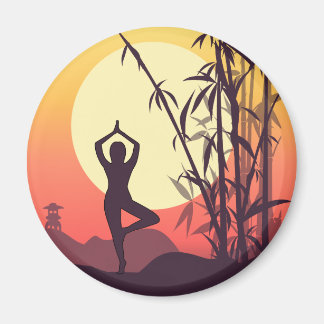 Yoga Sunset Love Magneet