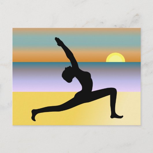 Yoga Sur La Carte Postale De La Plage (Devant)