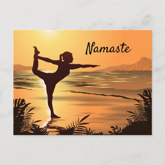 Yoga sur la plage Carte postale (Devant)