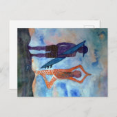 Yoga Surf Sunset Briefkaart (Voorkant / Achterkant)