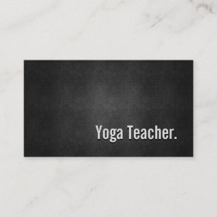 Yoga Teacher Cool Black Metal Simpliciet Visitekaartje