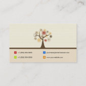 Yoga Teacher - Elegant Natural Theme Visitekaartje (Achterkant)