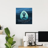 Yoga Teacher Meditation Pose Bodhi Leaf Cut Quotes Poster (Thuiskantoor)