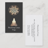 Yoga Teacher Meditation Pose Gold Lotus Visitekaartje (Voorkant / Achterkant)
