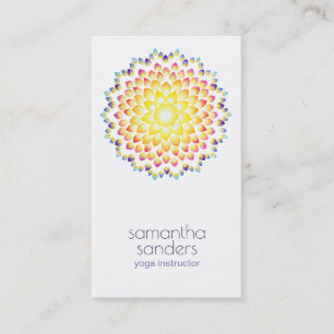 Yoga Teacher Radiance Rainbow Mandala Art Visitekaartje