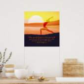 Yoga Teacher Sun Salutation Half Moon Pose Quote Poster (Keuken)