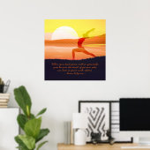Yoga Teacher Sun Salutation Half Moon Pose Quote Poster (Thuiskantoor)