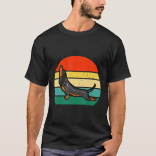Yoga Teckel Retro Grappig Cadeau voor Dog Lo T-shirt