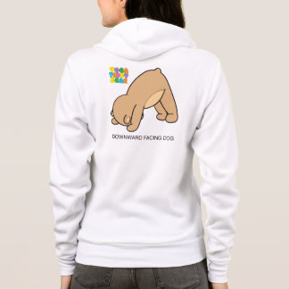 Yoga Teddy Bear downward Dog Hoodie