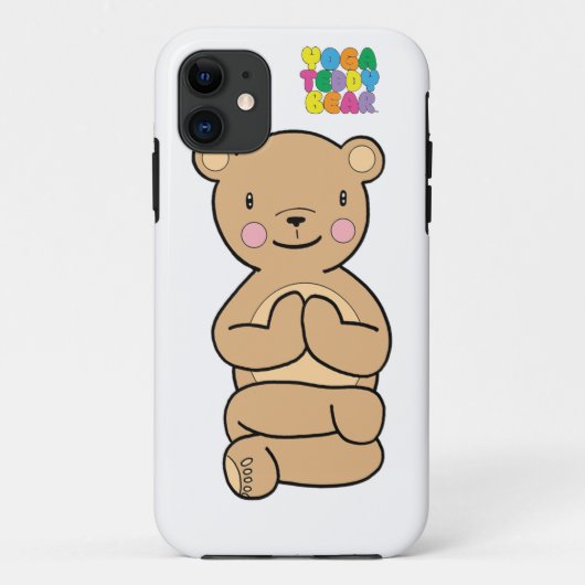 Yoga Teddy Bear Namaste Phone Case (Achterkant)