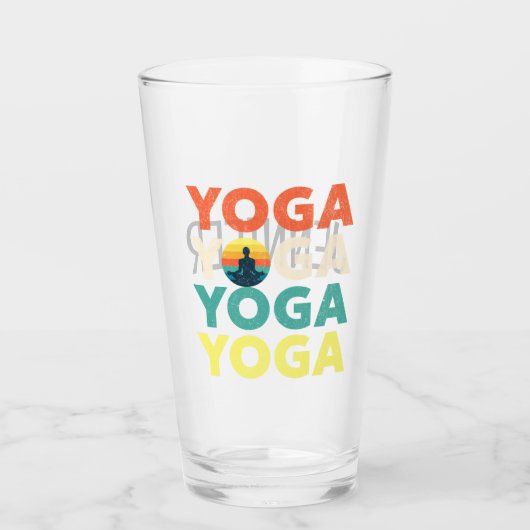 Yoga tekstontwerp glas (Voorkant)