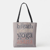 Yoga Terms Words Versatile Shoulder Canvas tas (Achterkant)
