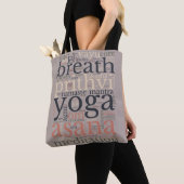 Yoga Terms Words Versatile Shoulder Canvas tas (Dichtbij)
