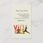 Yoga Text Design Visitekaartje (Achterkant)