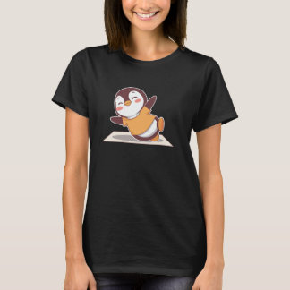 Yoga Time With Cute Penguin Yoga T-shirt