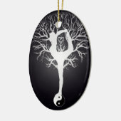 Yoga Tree Keramisch Ornament (Links)