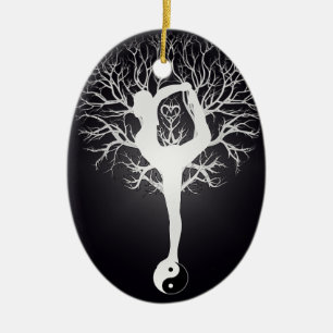 Yoga Tree Keramisch Ornament