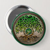 Yoga Tree of Life Ronde Button 4,0 Cm (Voorkant /achterkant)