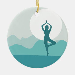 Yoga Tree Pose Keramisch Ornament