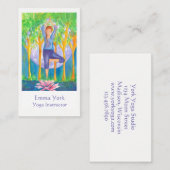 Yoga Tree Pose Volle Maan Visitekaartje (Voorkant / Achterkant)