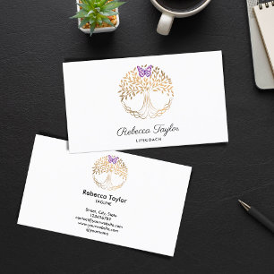 yoga trendy life coach tree of life landscape busi visitekaartje