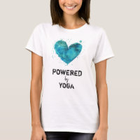 ** Yoga Turquoise Blauw Waterverf Hart