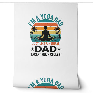 Yoga Vader Vintage Zonsondergang Grappig Vader Shi Behang