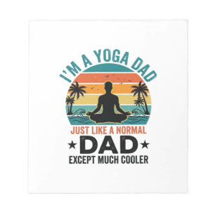 Yoga Vader Vintage Zonsondergang Grappig Vader Shi Notitieblok