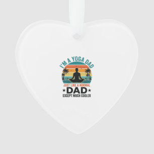 Yoga Vader Vintage Zonsondergang Grappig Vader Shi Ornament