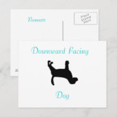 Yoga vers le bas face à la carte postale de chien (Devant / Derrière)