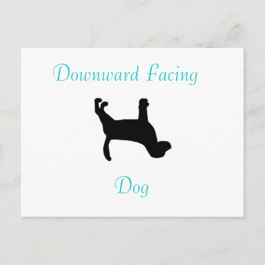 Yoga vers le bas face à la carte postale de chien (Devant)