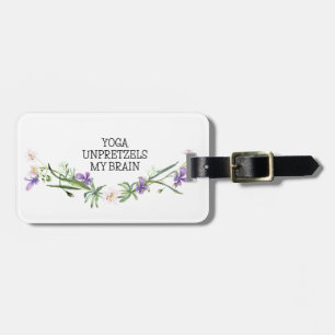 YOGA VERSTOORT MIJN HERSENEN BAGAGELABEL