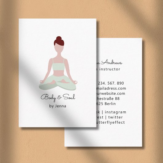 Yoga Visitekaart Visitenkaart Visitekaartje