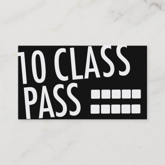 Yoga Visitekaartje 10 Klasse Pass Klantenkaartje (Voorkant)