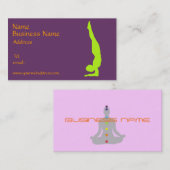 yoga-visitekaartje volledig aanpasbaar visitekaartje (Voorkant / Achterkant)