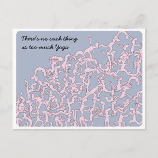 Yoga voor briefkaart van wijnliefhebbers, roze
