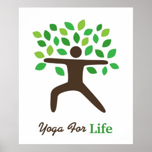 Yoga voor het Leven, Krijgershouding, Boom Poster