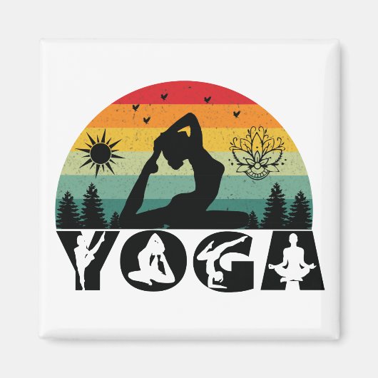 Yoga - Vrede, Liefde en Licht Magneet (Voorkant)