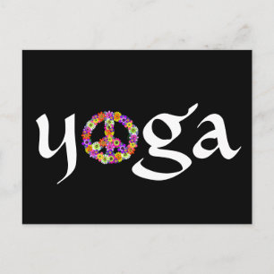 Yoga Vredesteken Bloem Briefkaart